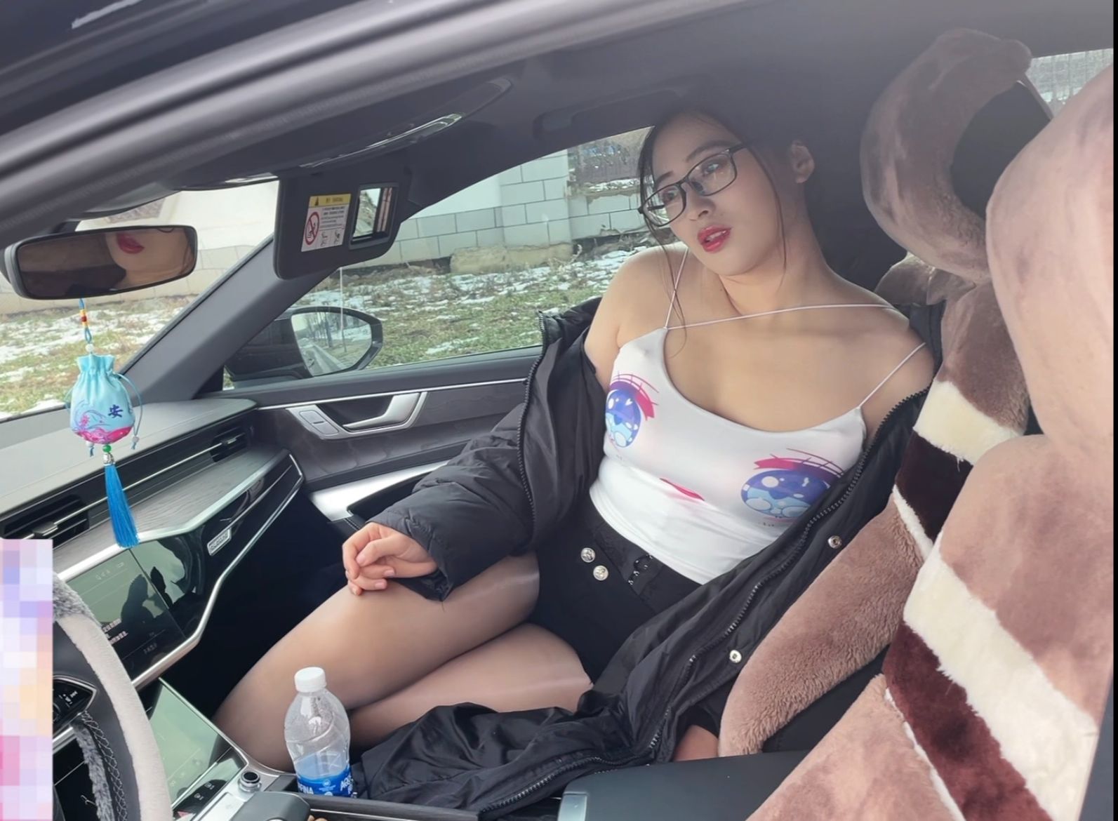 Get in the car and warm up your brother.