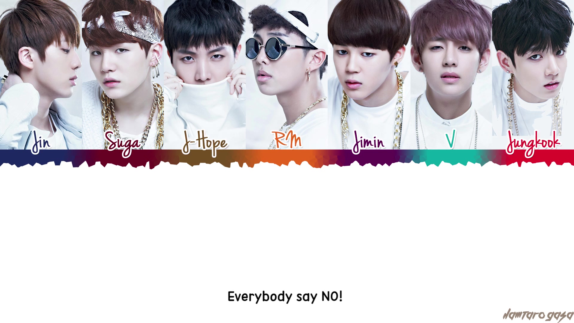 防弹少年团bts 防弹少年团 n o 歌词 color coded han rom eng 哔哩哔哩 つロ干杯 bilibili