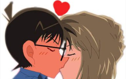 【柯哀】 柯哀终于接吻了！！！