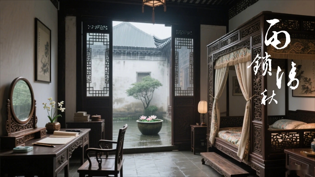 𝙋𝙡𝙖𝙮𝙡𝙞𝙨𝙩 · 🌧️雨锁清秋 · 庭院深深🏯｜中式深闺听雨循环🎧 古风白噪音ASMR助眠/沉浸式书斋伴读/专注力提升-孟冬叁日1003 ...
