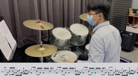 吸引爵士鼓曲谱伴奏_陶笛曲谱12孔(3)