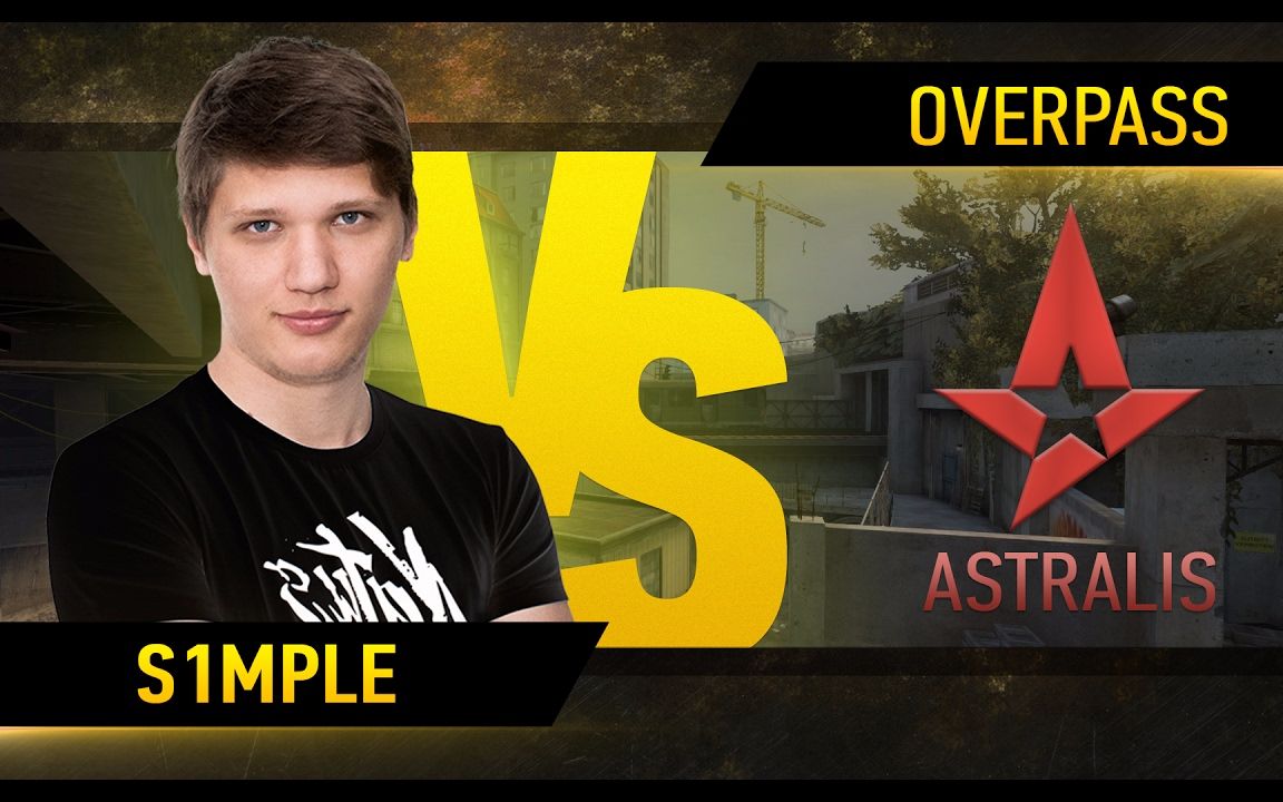 s1mple主视角 vs astralis图overpass esl s5