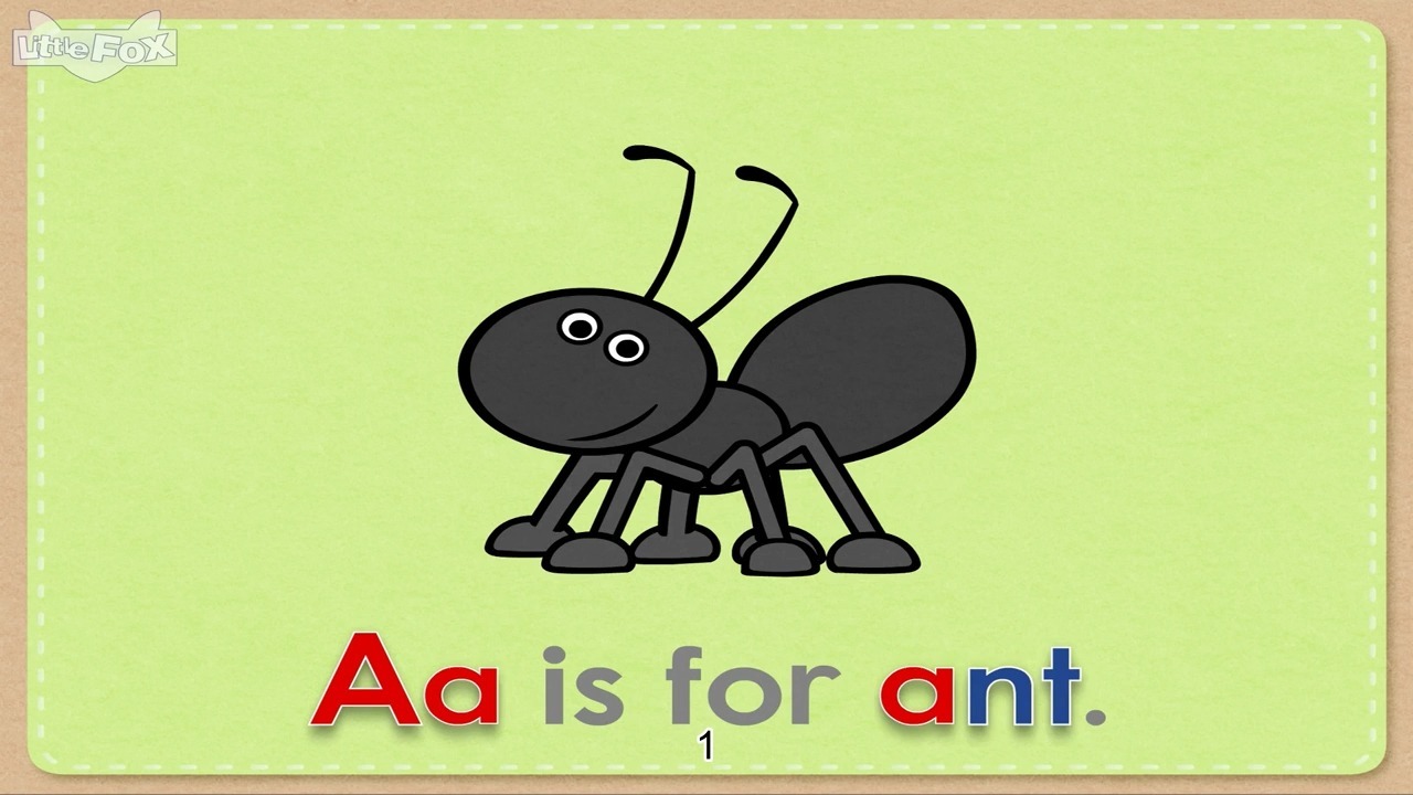 【Little Fox全套】Level1｜ABC Book（26篇完结）英文字幕动画+音频+绘本PDF｜零基础英语启蒙分级动画