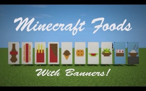 Minecraft实用小技巧 制作10种美味食物旗帜 吃货福利 哔哩哔哩 つロ干杯 Bilibili
