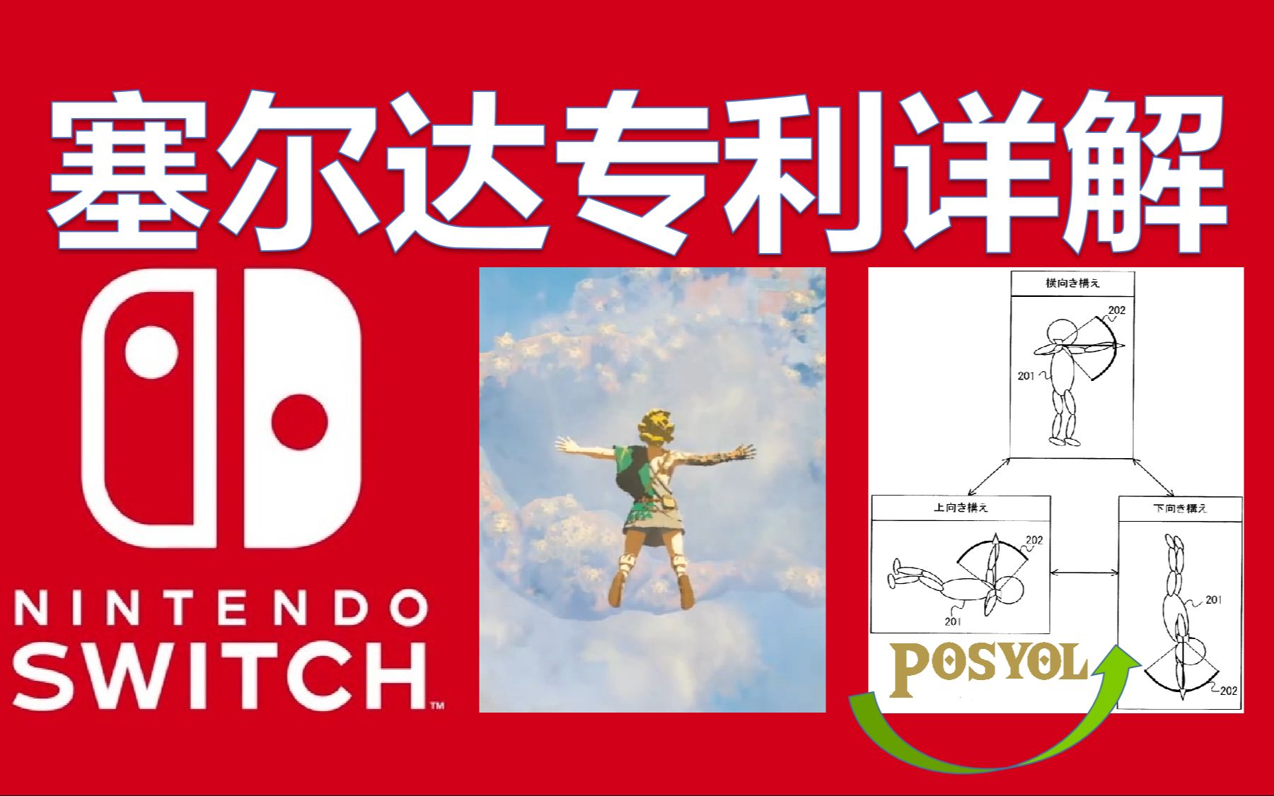 【塞尔达专利③详解】（空战篇）高得离谱的自由度？跳伞模拟器？空战？——「高空自由坠落」篇【任天堂】