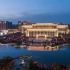 2021中国—江西—宜春航拍城市夜景，俯瞰整个新城区市政府焕然一新，安静的夜景想象中的要漂亮