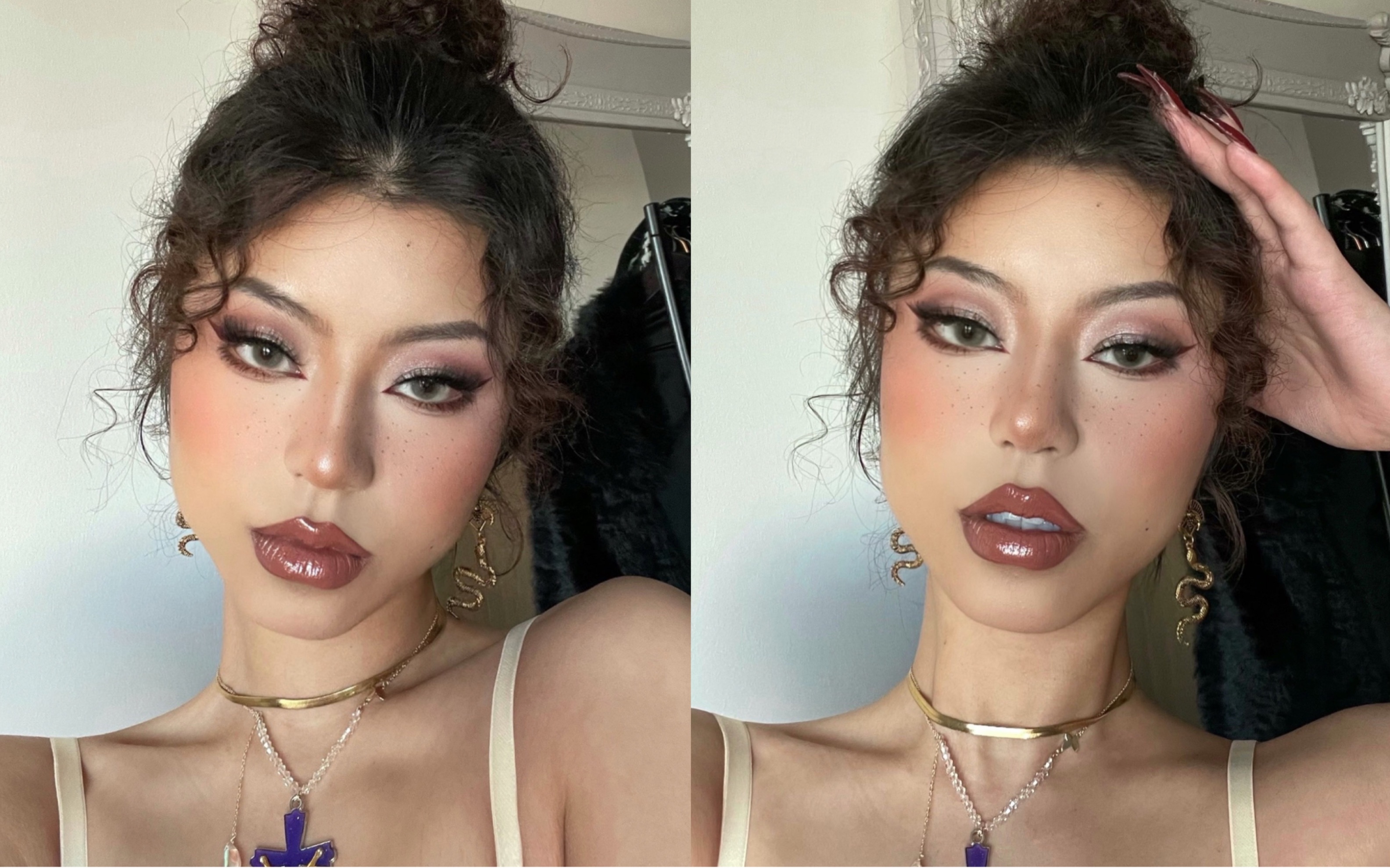 欧美纯欲风辣妹|微醺蜜桃乌龙妆99