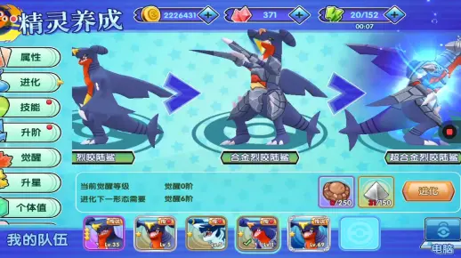 烈咬陆鲨的各个超进化