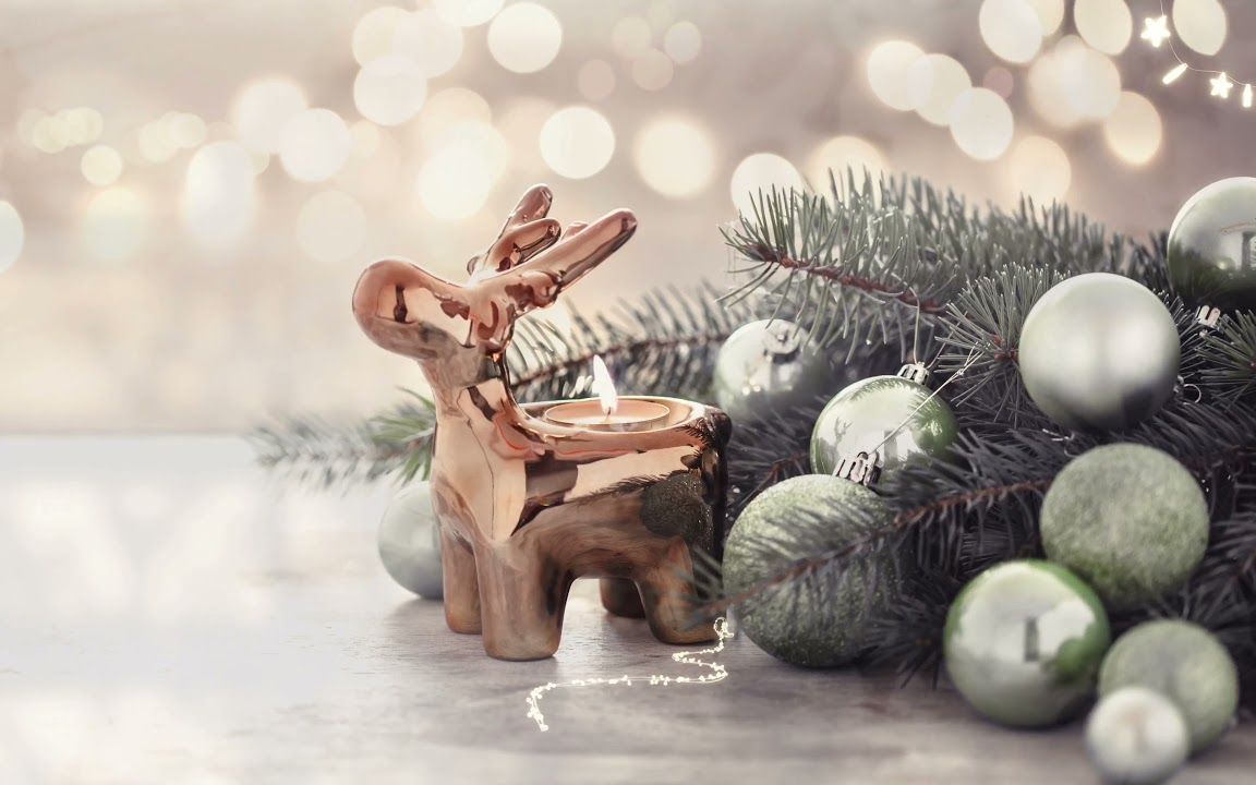 【白噪音】可爱的小驯鹿✨ — 轻柔的音乐，💫🎵 （圣诞蜡烛氛围）🎵🎄