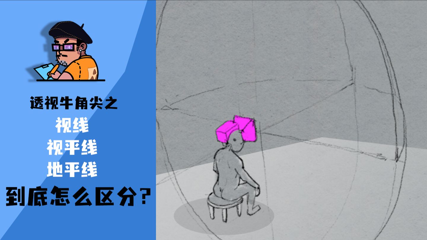 聊一聊“透视（Perspective）”---08.透视经典牛角尖之【视线，视平线，地平线】到底怎么区分？？？