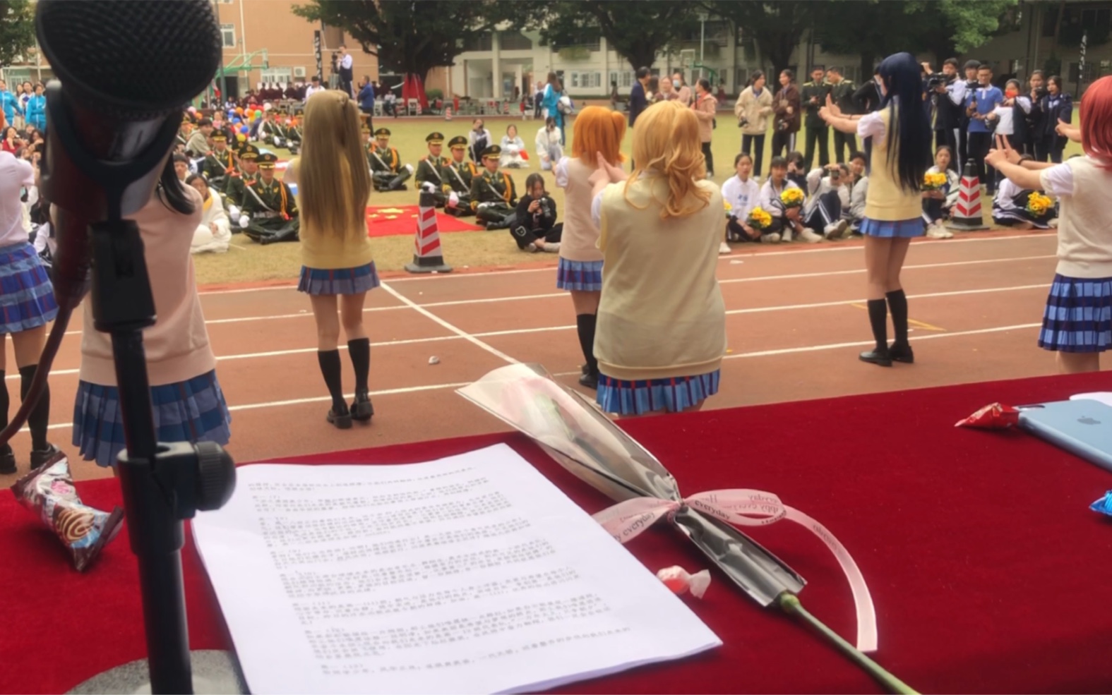 Sneaky video recording at the judges' table, so nervous...