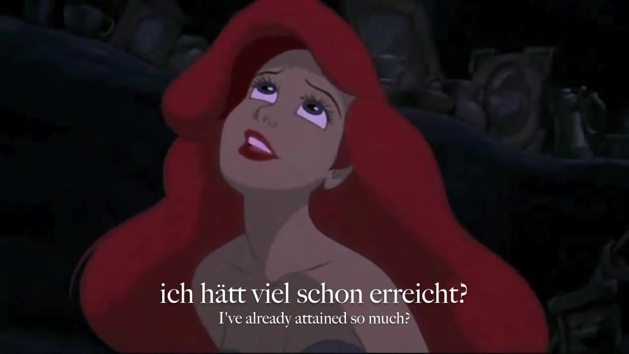 迪士尼电影《小美人鱼》part of your world德语英字图片