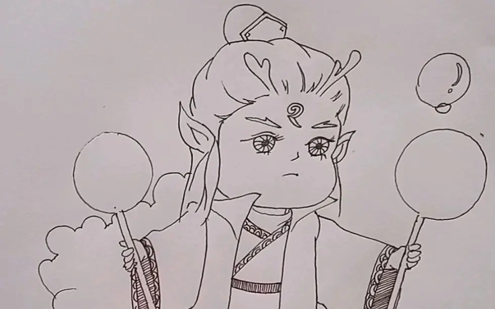 【手绘】敖丙简笔