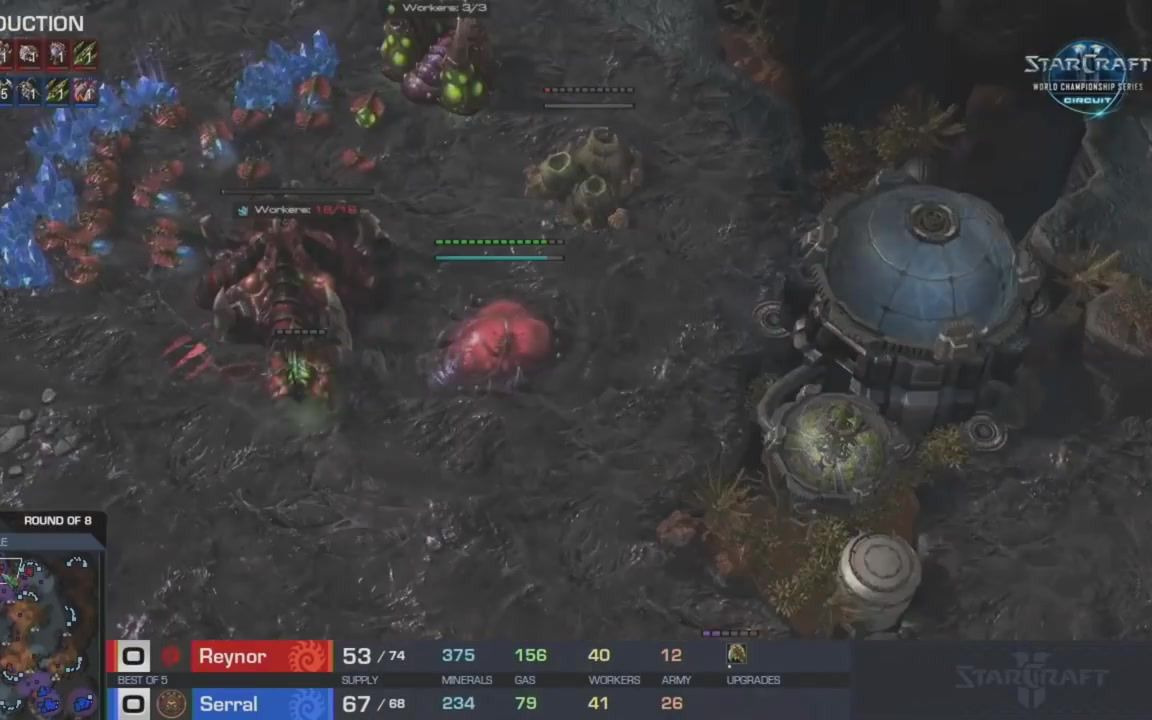 【星际争霸2】中文解说-serral vs reynor _ 八强 _wcs 1st_哔哩哔哩