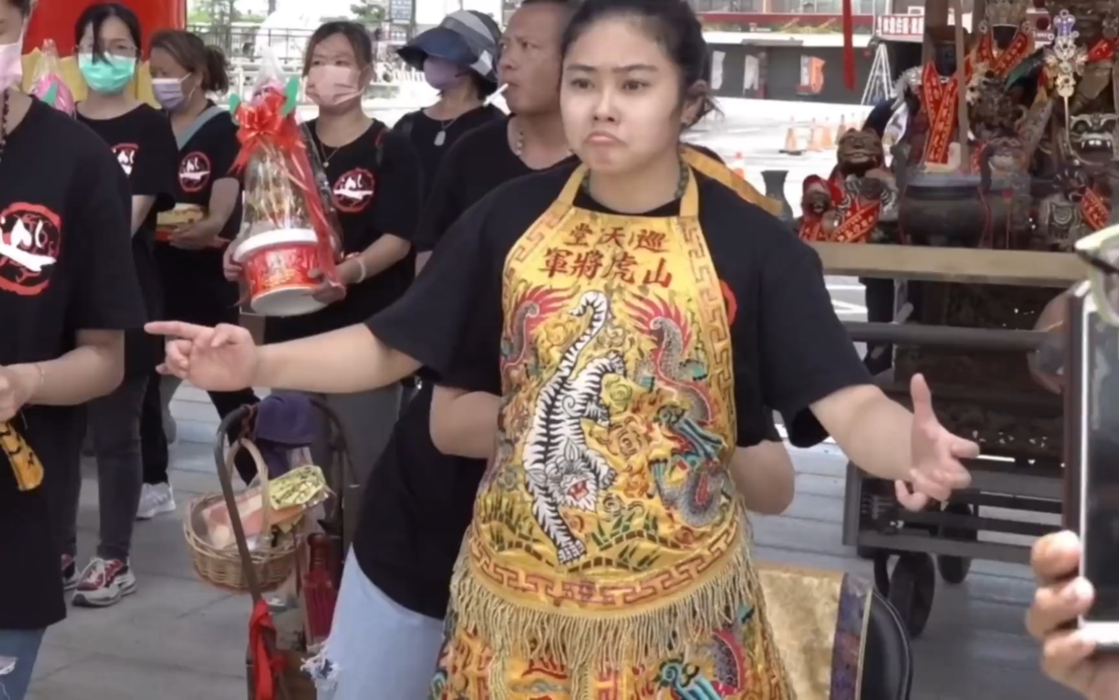 A female tiger with a big stance.