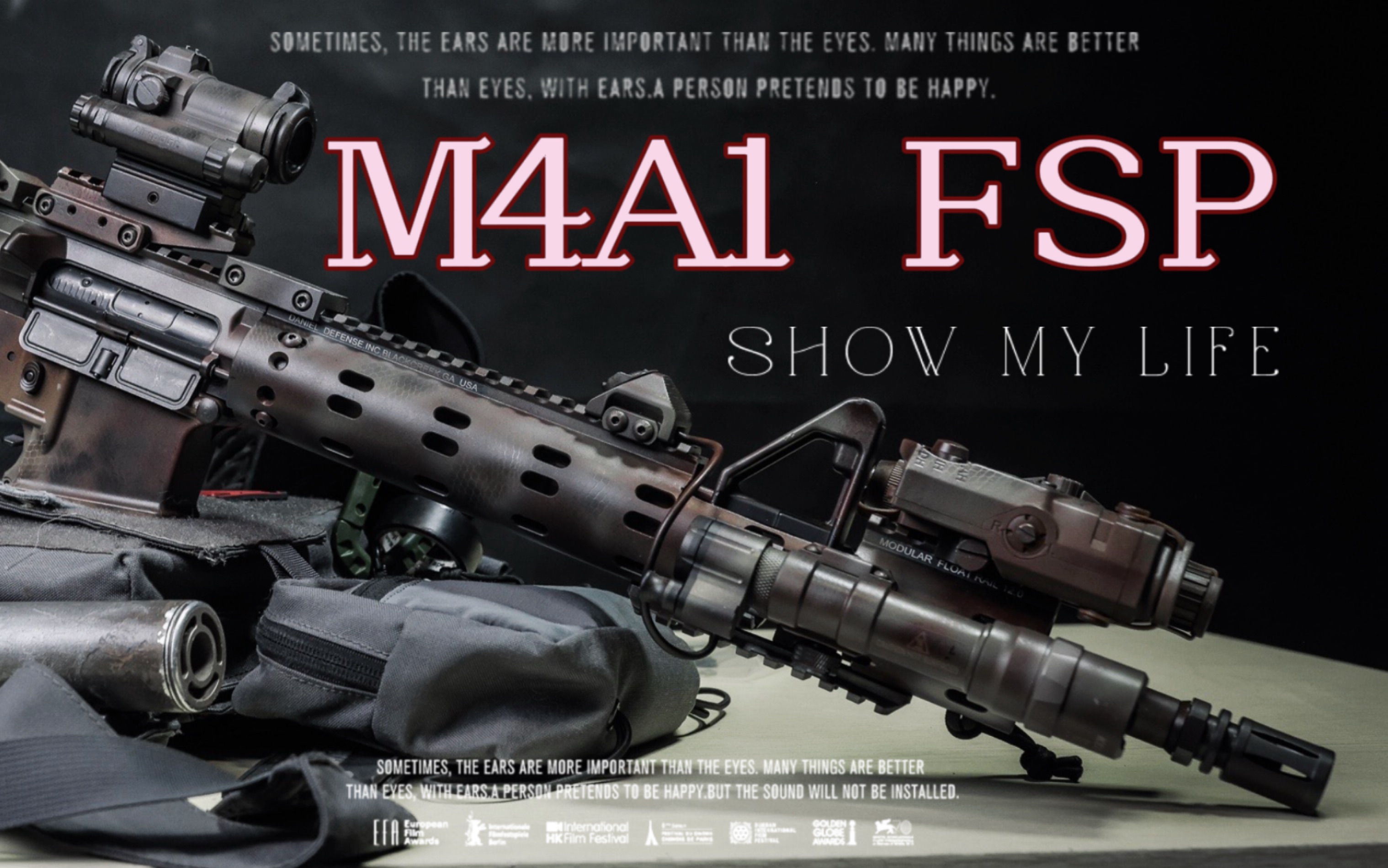 水弹 M4A1  DD FSP前固定机瞄圆筒鱼骨 经典永不过时   巽