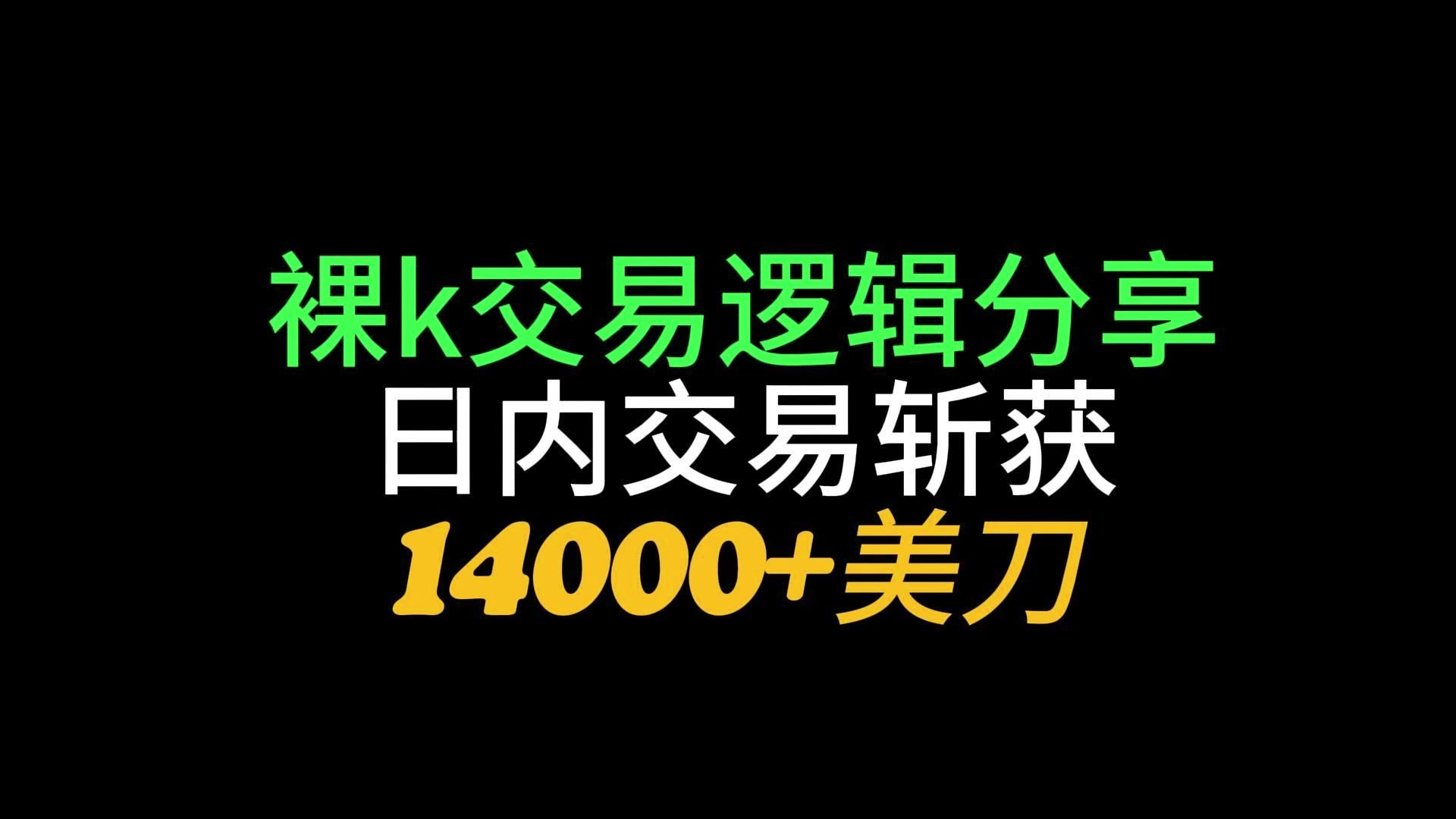 短线交易逻辑分享（裸k实战）