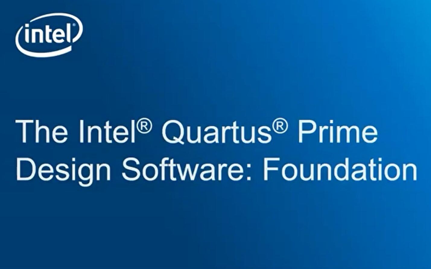 The Quartus Prime Software Foundation (Pro Edition) (Online Training)_哔 ...