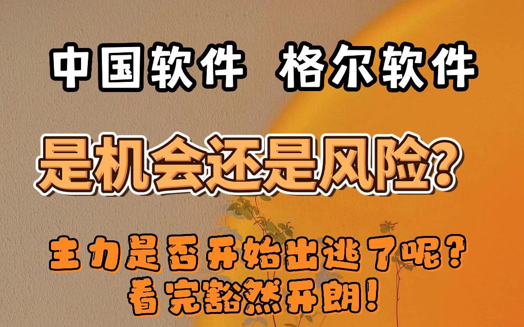 10.19 中国软件 格尔软件:最新分析
