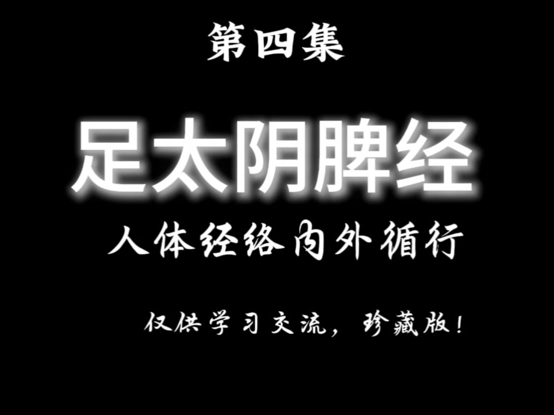 足太阴脾经，人体经络内外循行！