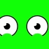 绿屏幕抠像卡通眼睛视频素材