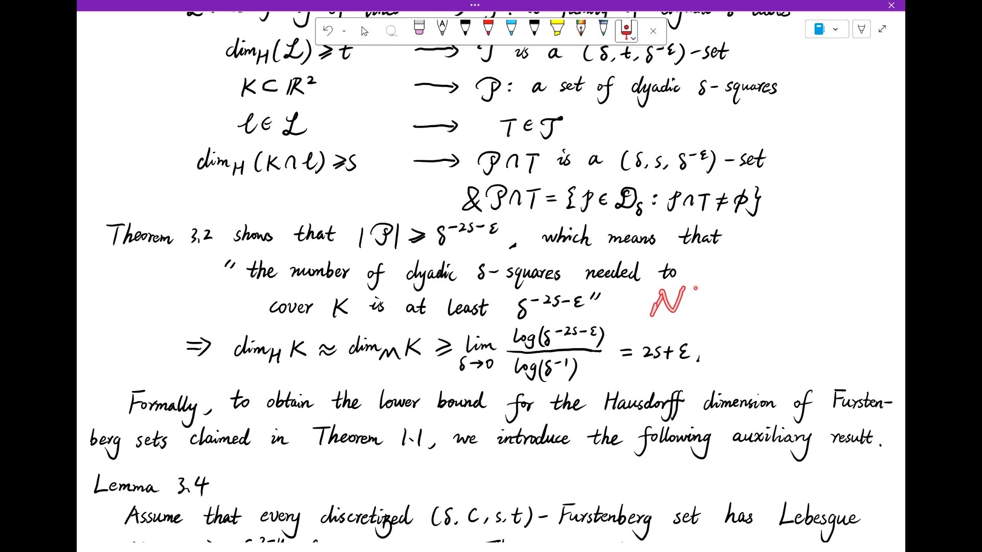 平面上Furstenberg集合的Hausdorff维数3