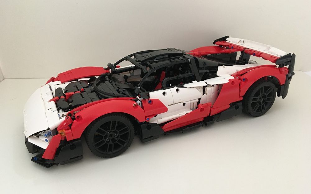 红白配色迈凯伦塞纳42125基础上改装lego乐高technic科技机械moc
