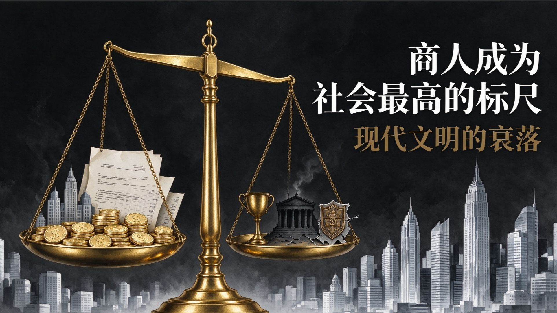 商人成为社会最高的标尺，现代文明的衰落