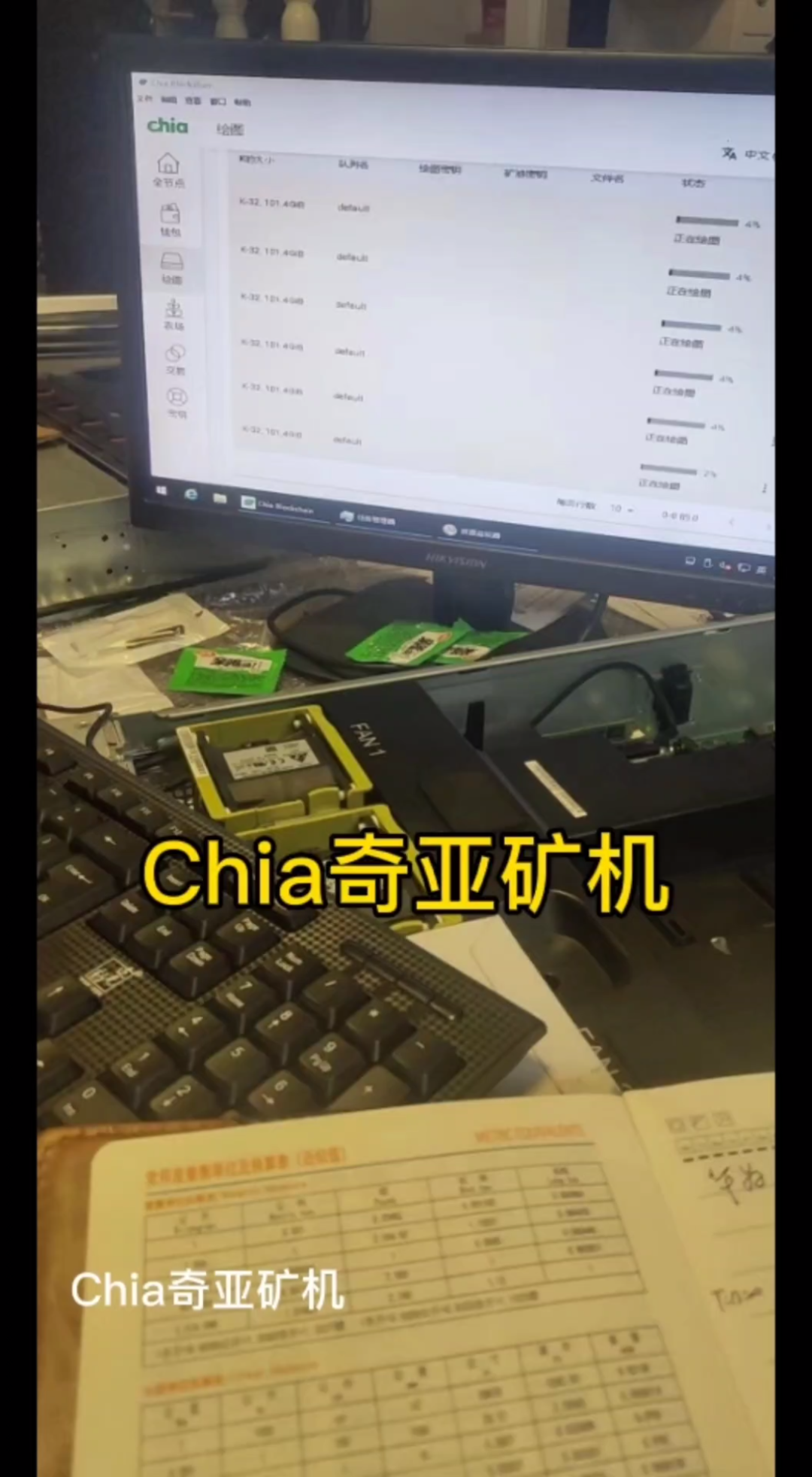 chia奇亚挖矿的矿机目前这个数字货币