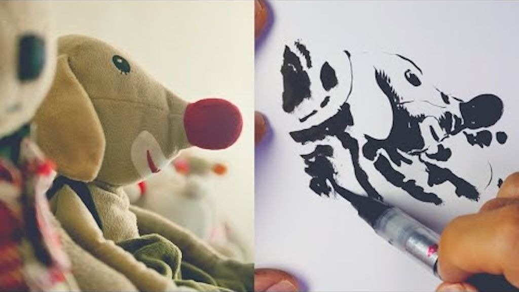 DREWSCAPE：原速绘画练习视频——只画最黑部分