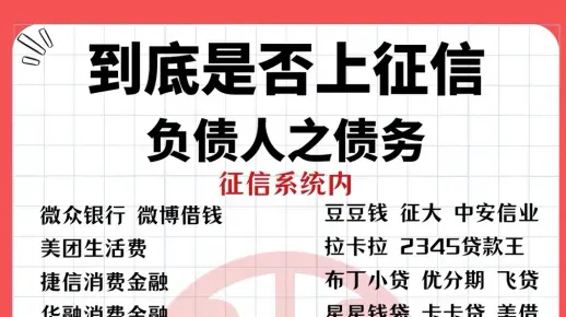 快看你名下的是否有这些不上征信的平台