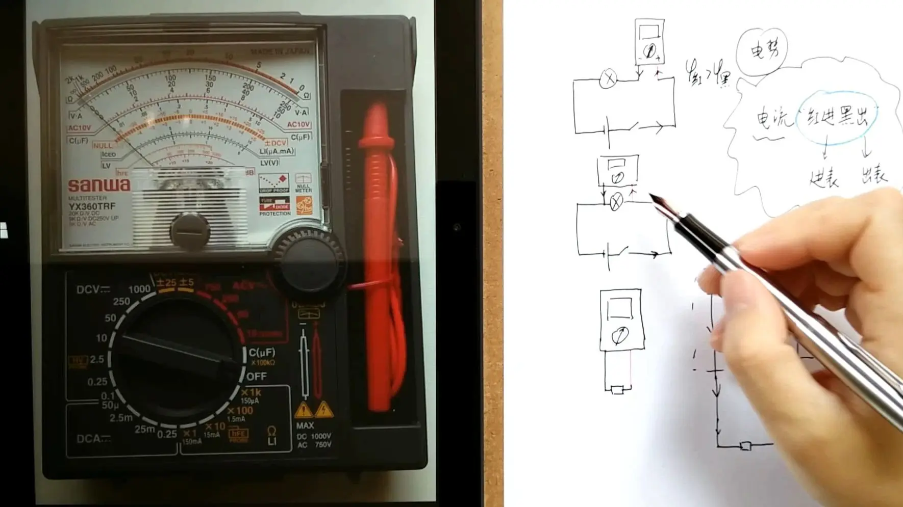 高中物理基础课09电路 第73节 14.2 使用多用电表时电流“红进黑出”