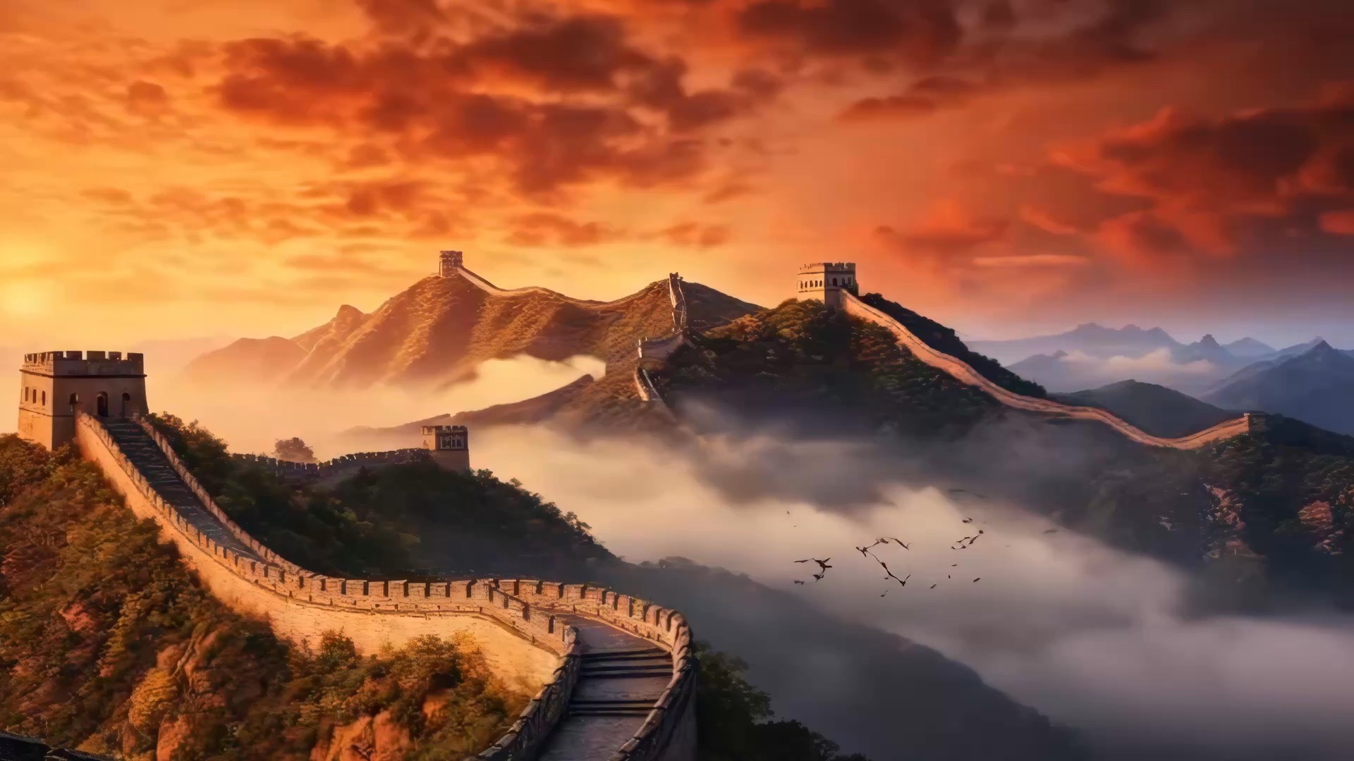 千里长城美如画，8分钟长城合集