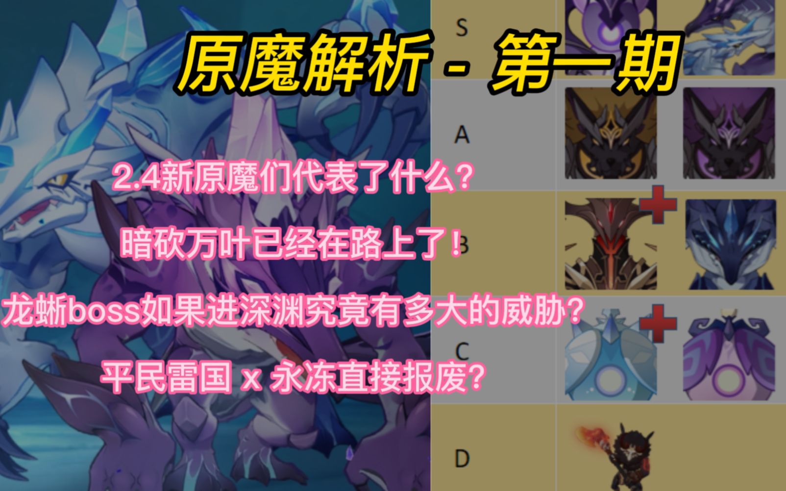 【原神】【原魔解析第一期】2.4新原魔们代表了什么?暗砍万叶已经在路上了!龙蜥boss如果进深渊究竟有多大的威胁,平民雷国永冻直接报废?哔哩哔哩...