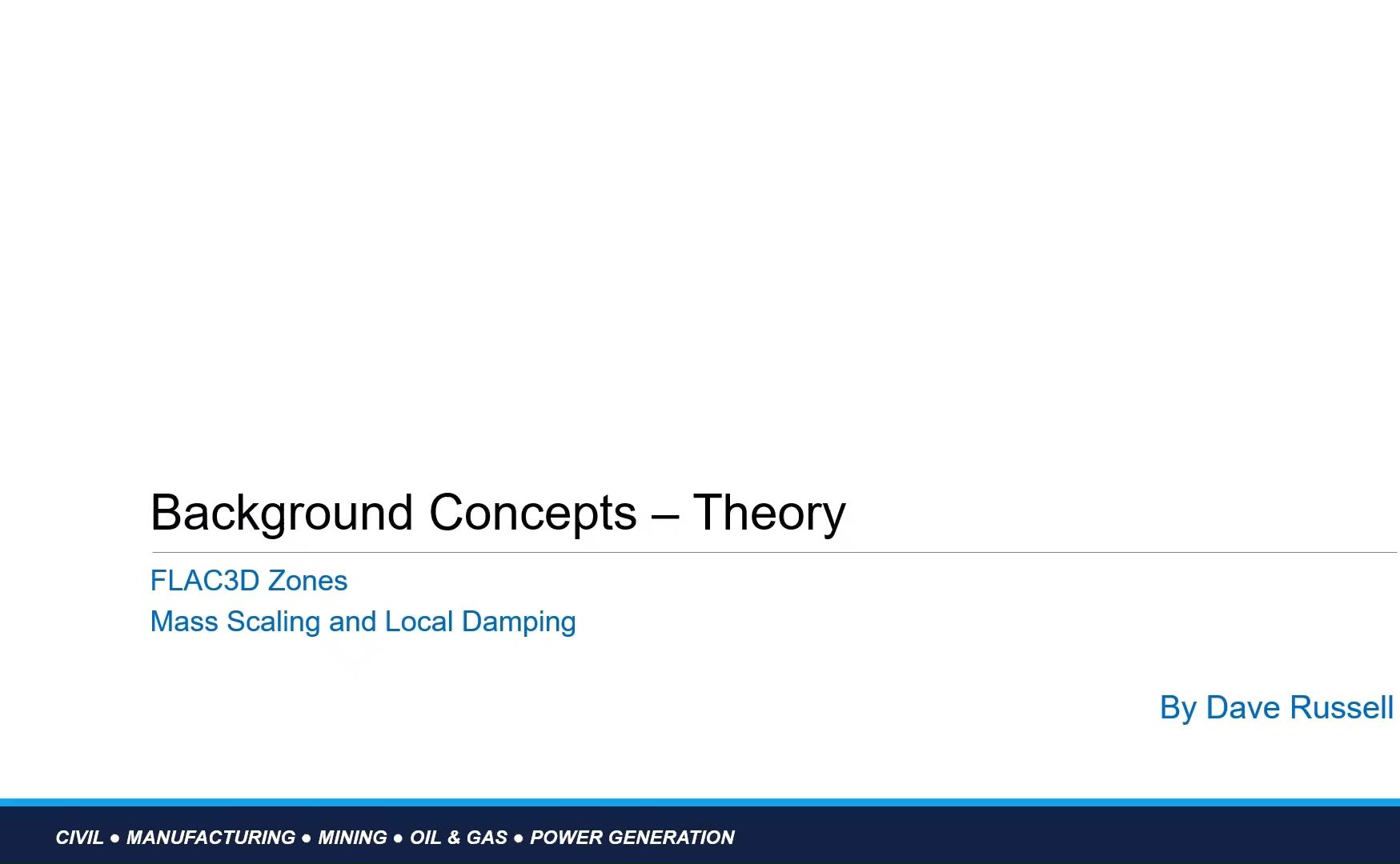 5.2 FLAC3D单元、质量缩放和局部阻尼