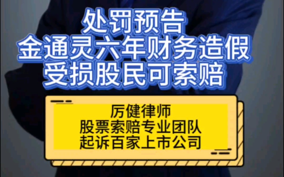 金通灵六年财务造假涉嫌虚增营收11亿、虚减营收2亿受损股民可索赔哔哩哔哩bilibili