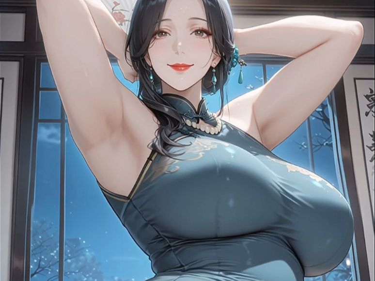 【旗袍熟女】青色妈妈