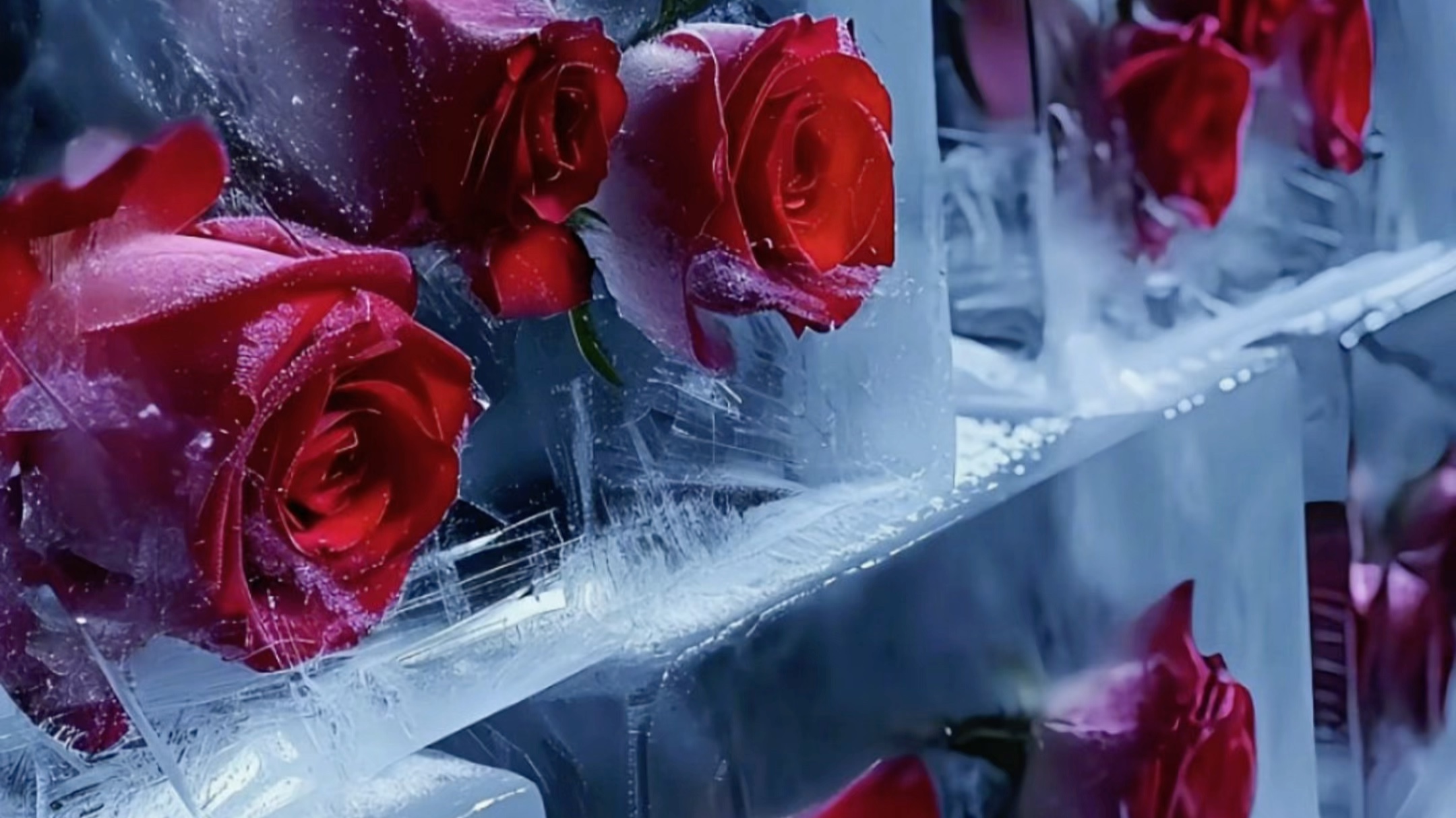 直到看到这冰封玫瑰，啊～是心动啊。哪儿都不用去