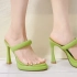 和春夏适配度满分的绿色凉鞋～牛油果绿好显白hh