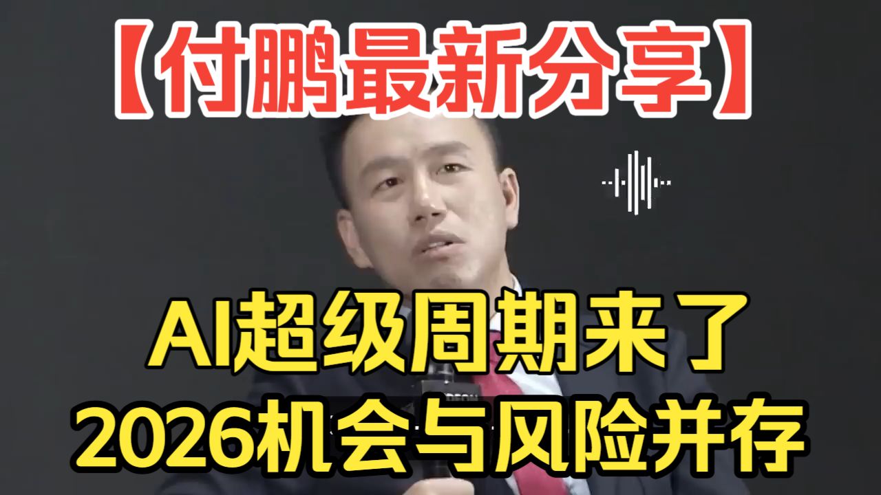 油管精选：【付鹏最新分享】AI超级周期来了？2026年市场将迎来哪些挑战与机会