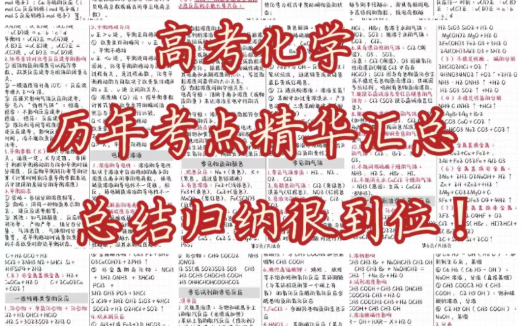 高考化学历年考点精华汇总❗一轮复习必备❗有PDF格式❗保你高考无忧❗