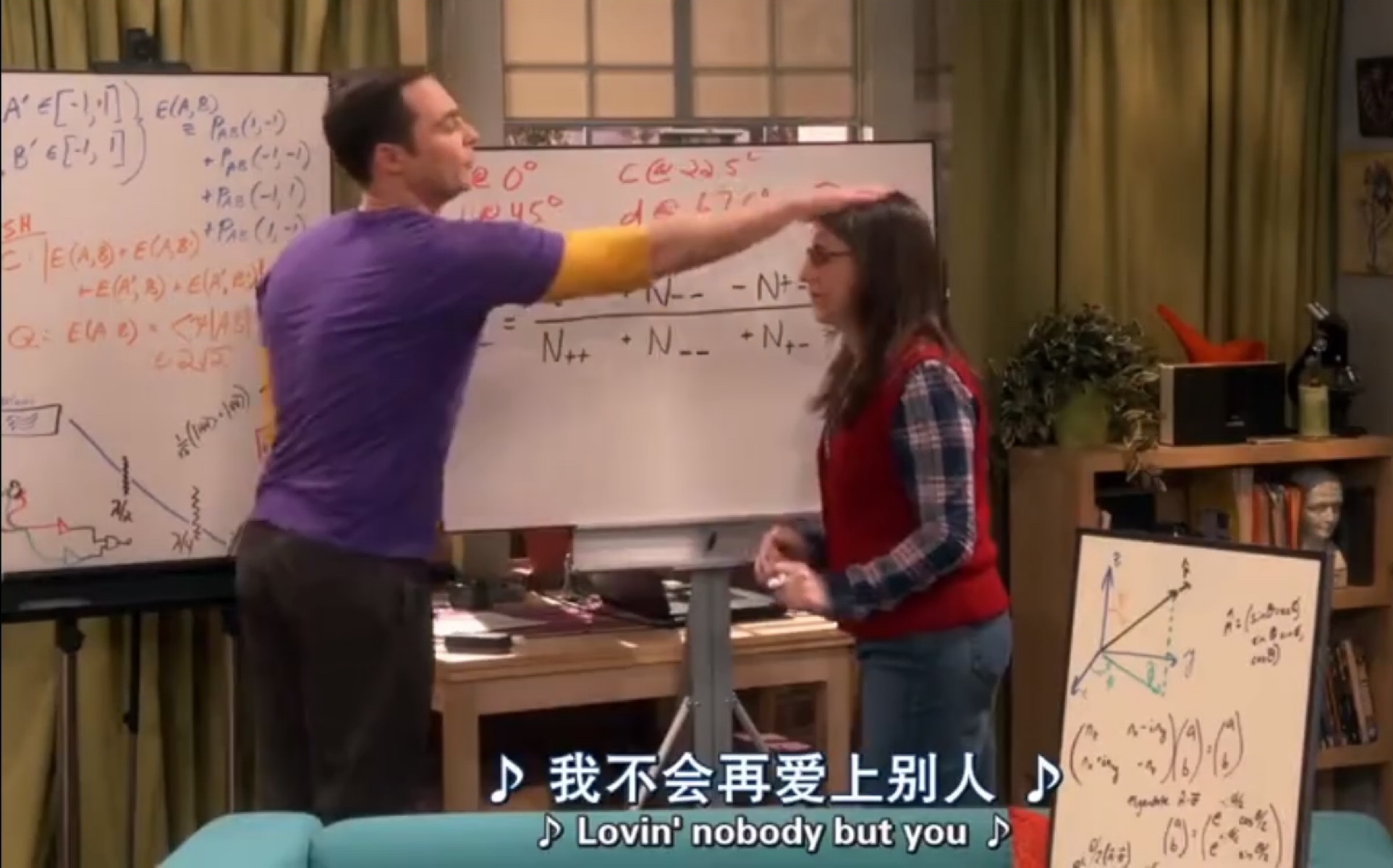  生活大爆炸>谢耳朵与艾米一起工作