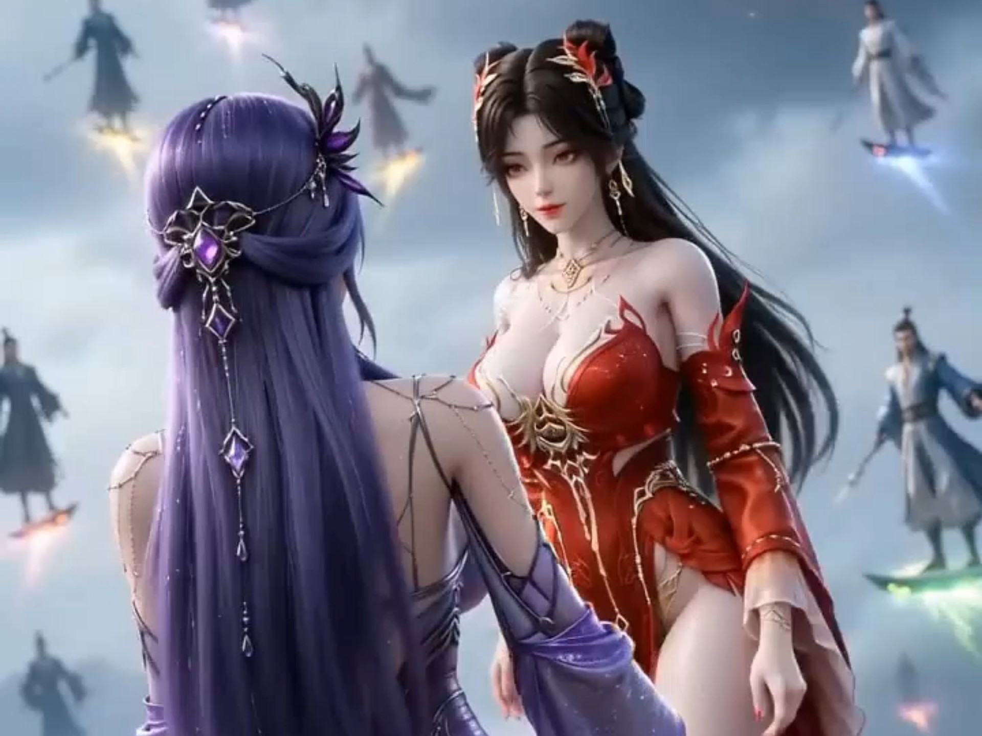 经过荒的开导，两人冰释前嫌