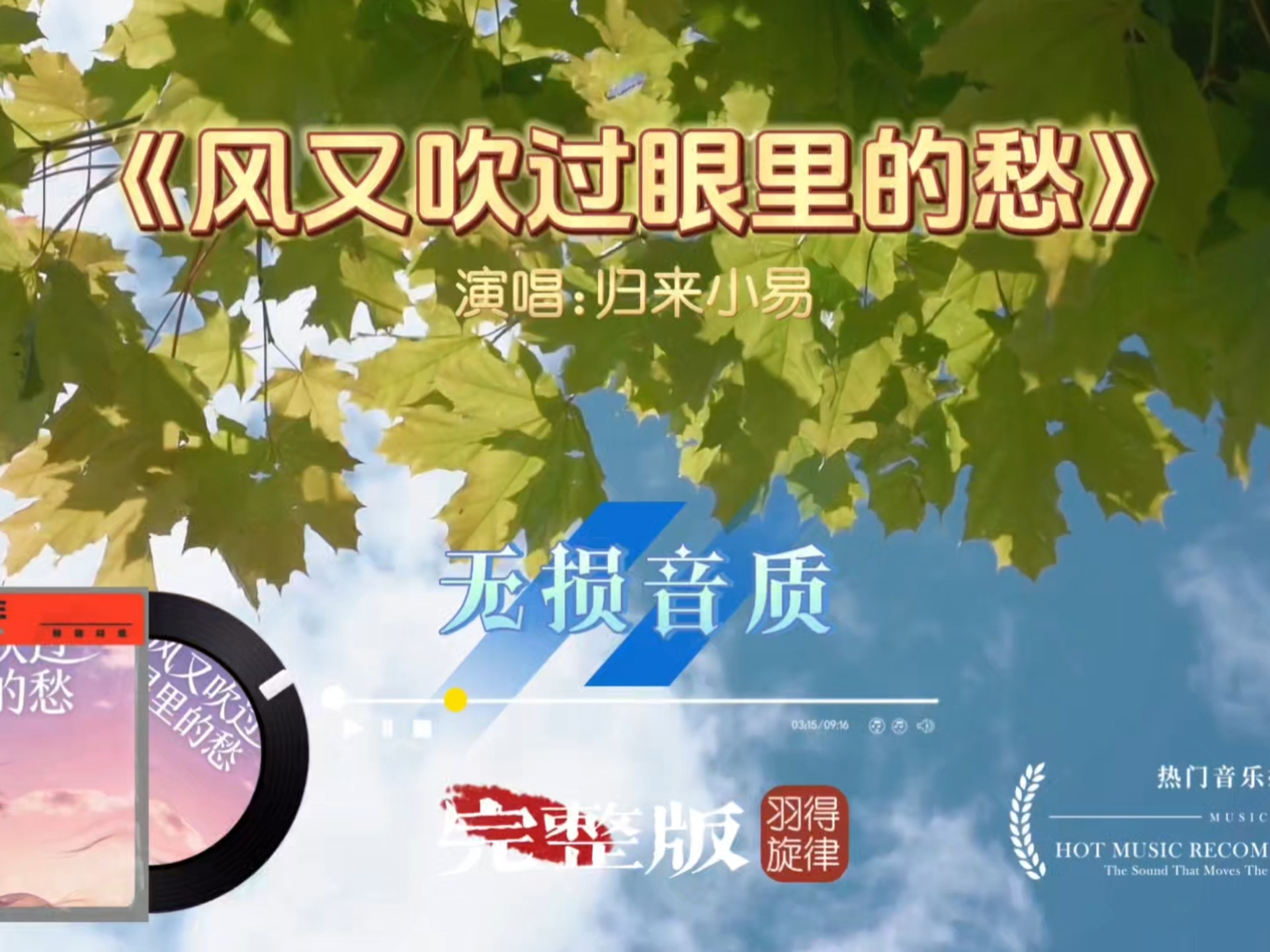 归来小易《风又吹过眼里的愁》完整版，满是故事的嗓音，藏着无人懂的心酸