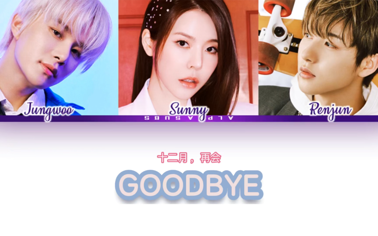 Sunny/仁俊/廷祐-《十二月，再会(Goodbye)》歌词版+中字-哔哩哔哩