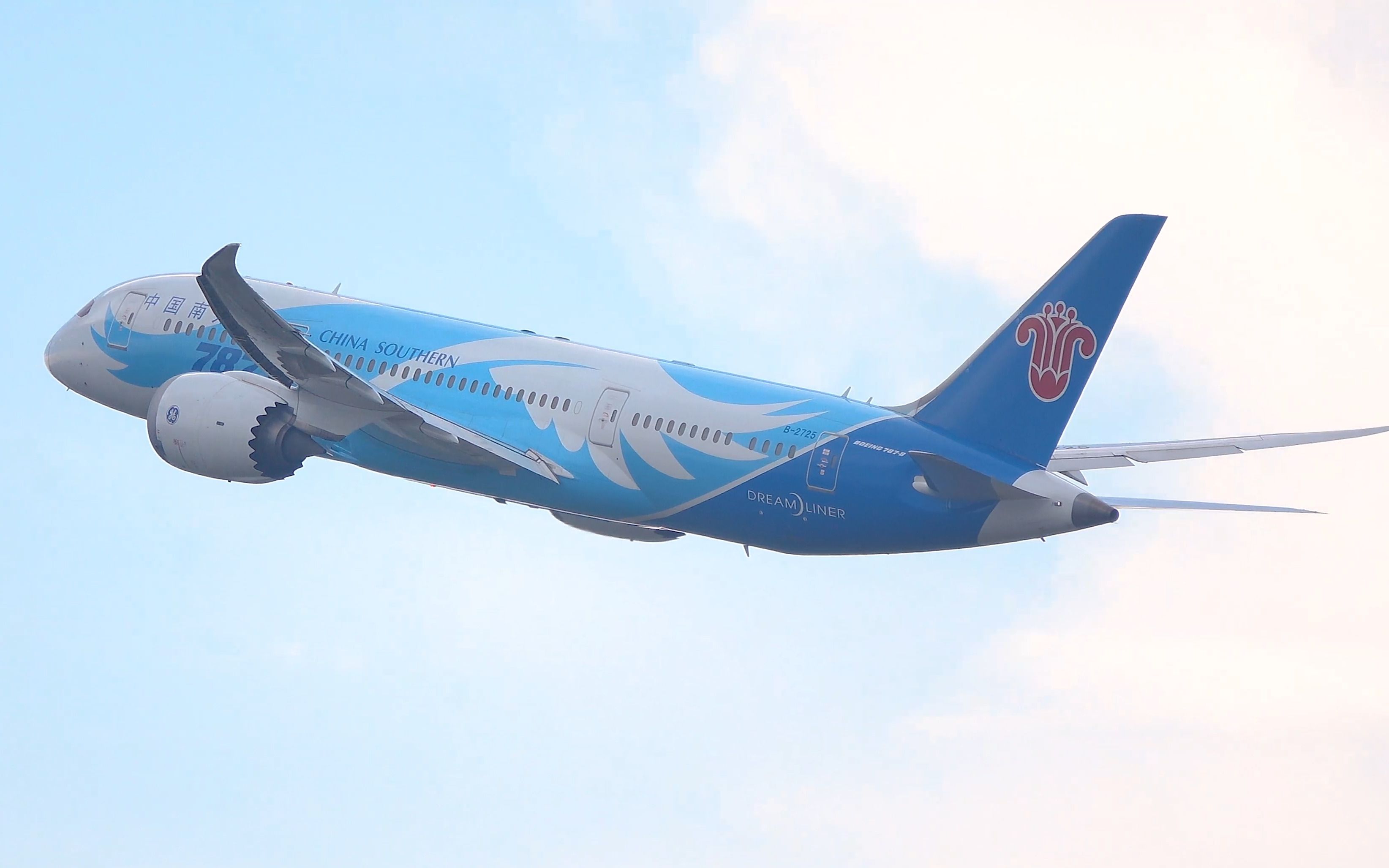 【4K 一镜到底】广州白云国际机场---南航787彩绘起飞