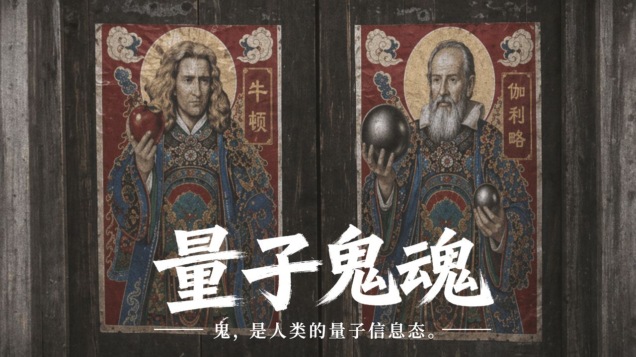 《量子鬼魂》——我家门神竟是牛顿和伽利略？【AI全民制作人】