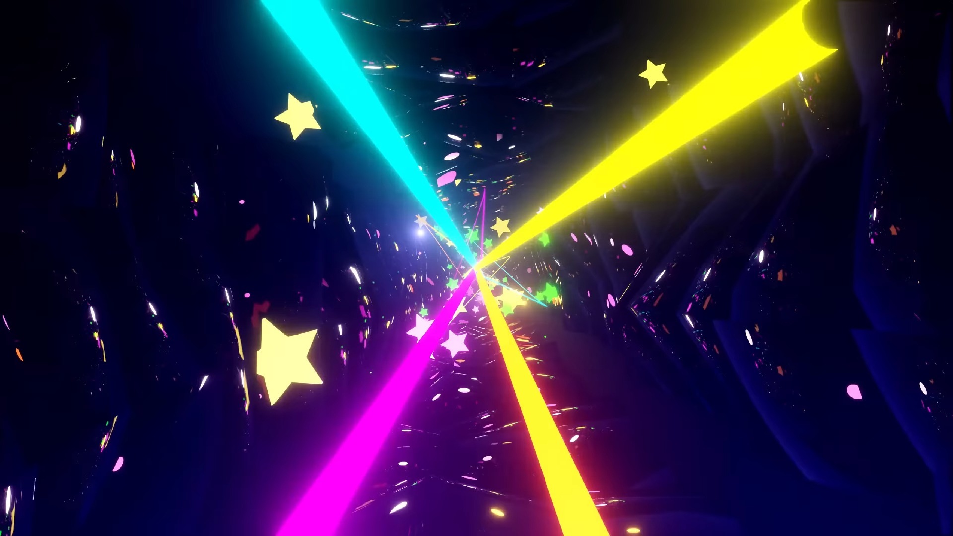 【舞台背景】13-彩条隧道星星系列动态循环视频背景❤️ 浪漫梦幻舞蹈晚会年会循环动画