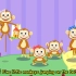 英语启蒙儿歌 五只小猴子 5 Little Monkeys Jumping On the Bed