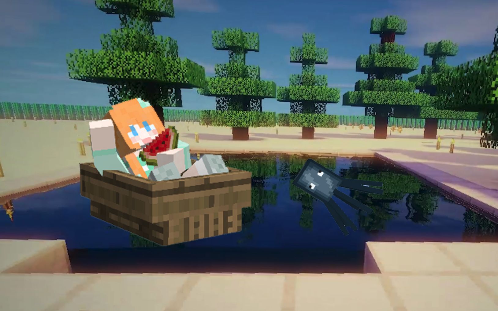 大橙子 荒漠求生日记 12大水池 我的世界minecraft 哔哩哔哩 つロ干杯 Bilibili
